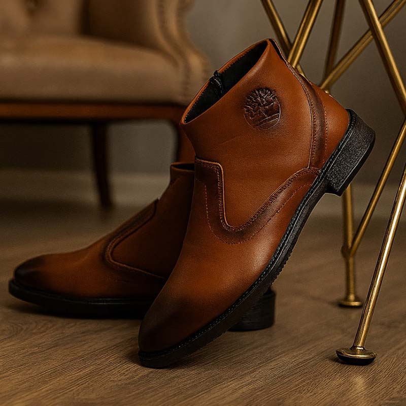 نیم بوت مردانه عسلی مدل Rad