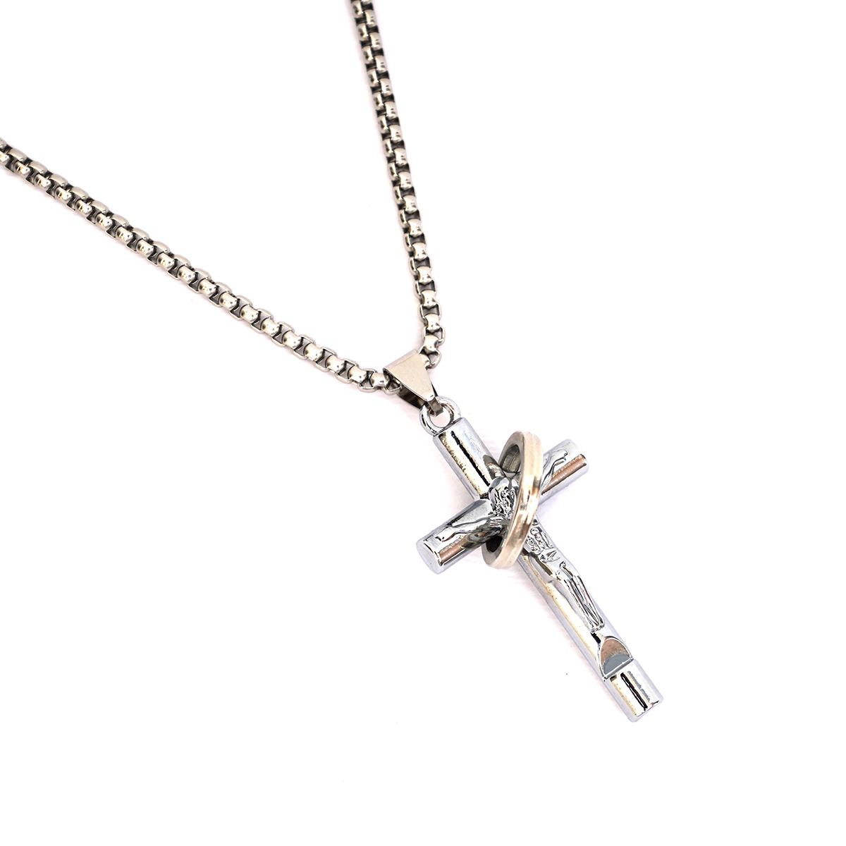 گردنبند نقره ای مدل Salib-R