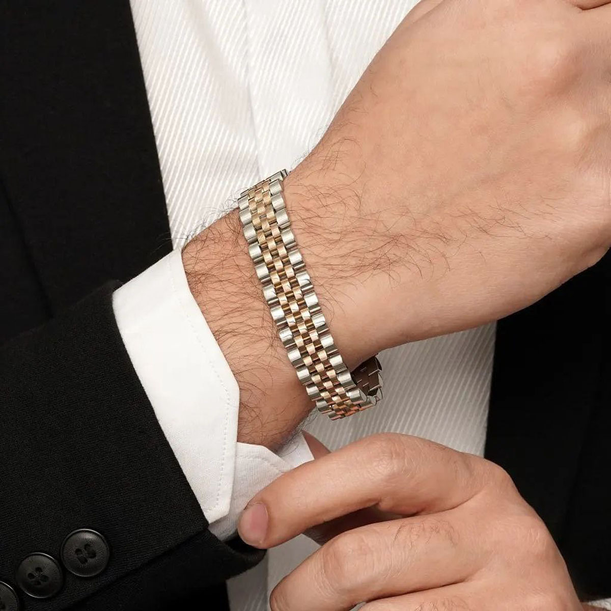 دست بند دو رنگ مدل Rolex