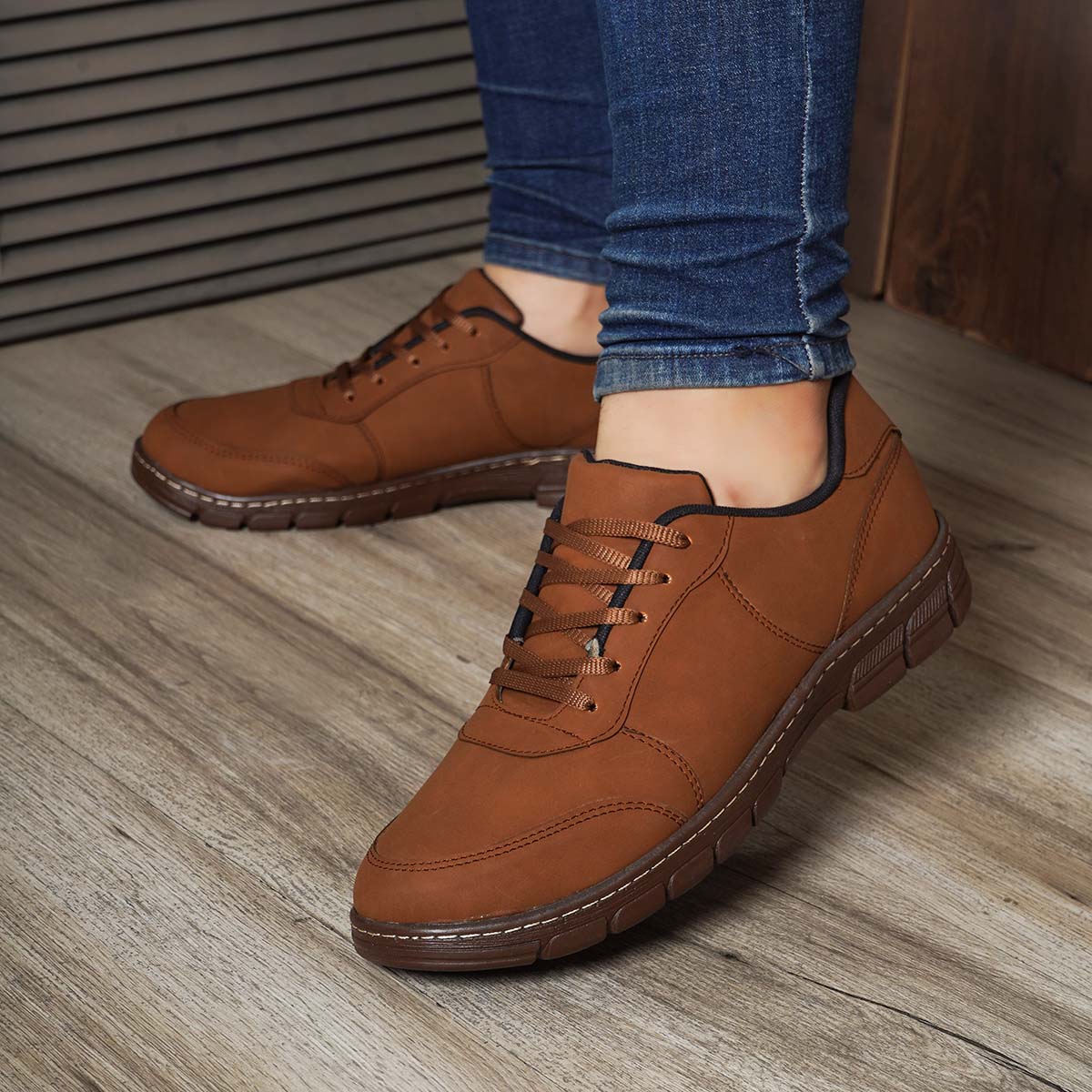 کفش مردانه قهوه ای مدل Rosan