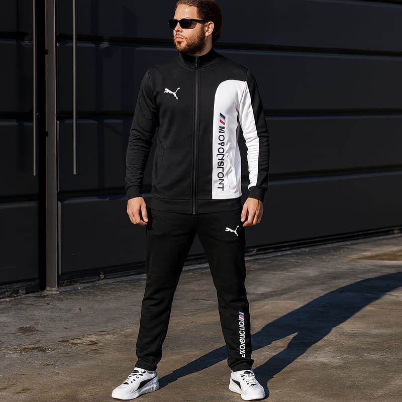 ست سوییشرت شلوار مردانه مشکی مدل MotorSport