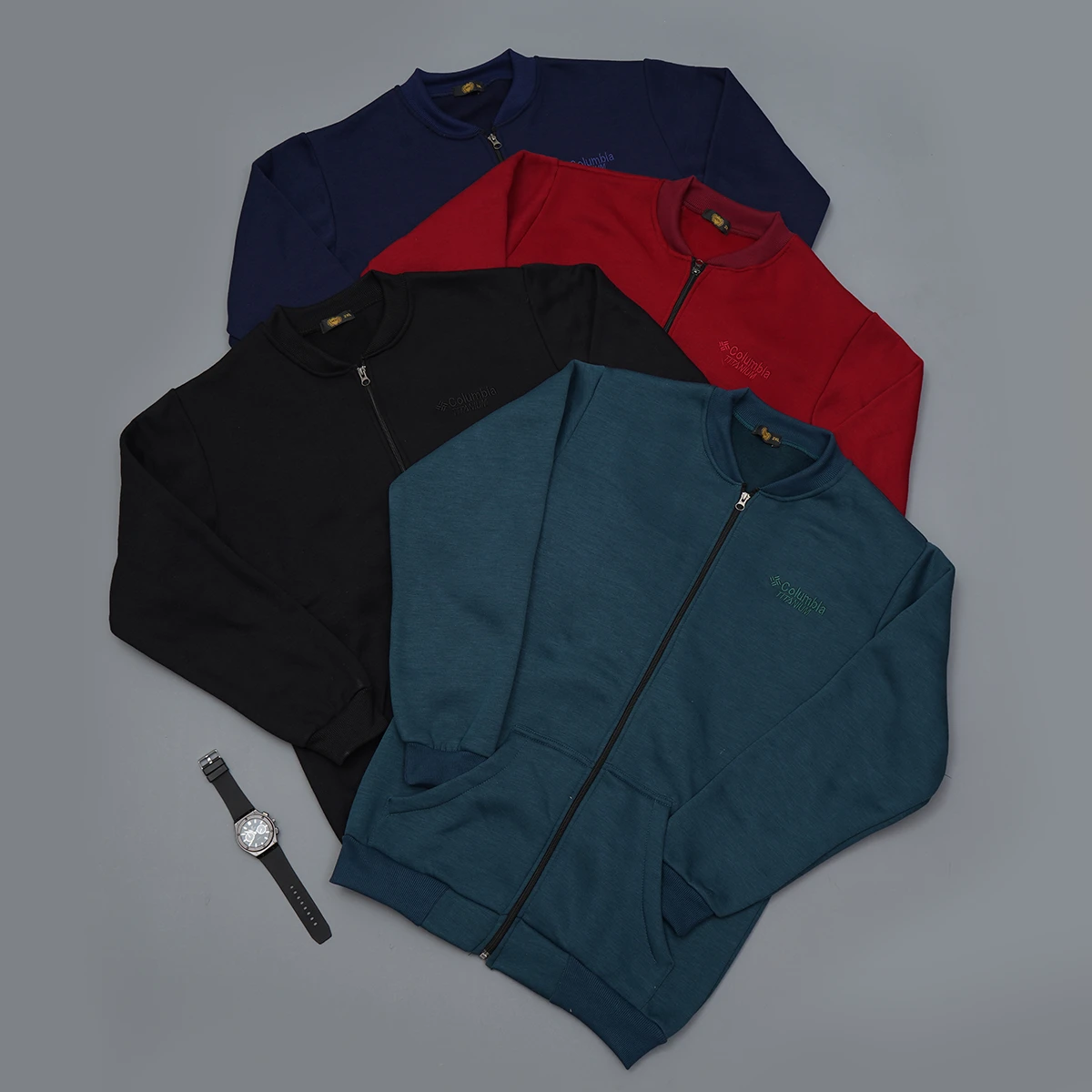 سوییشرت مردانه مشکی مدل COLUMBIA