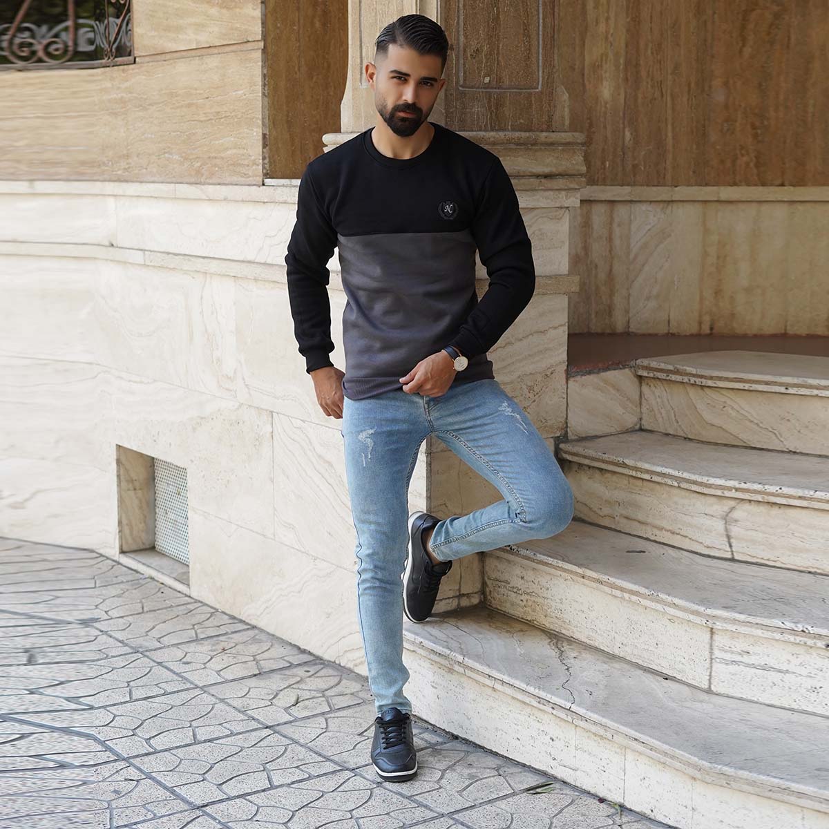 دورس مشکی طوسی مردانه مدل ARSHAN