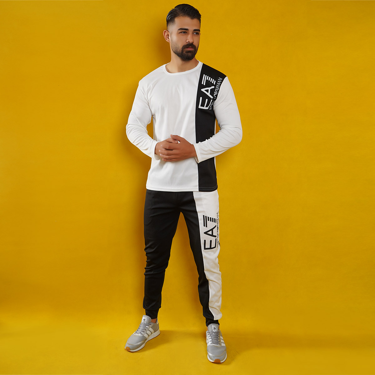 ست تیشرت شلوار مردانه آستین بلند مدل WE82