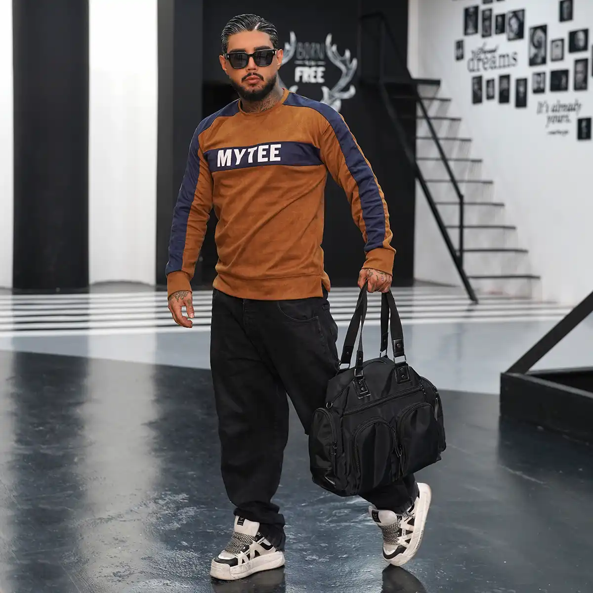 دورس مردانه قهوه‌ای سرمه ای مدل MYTEE