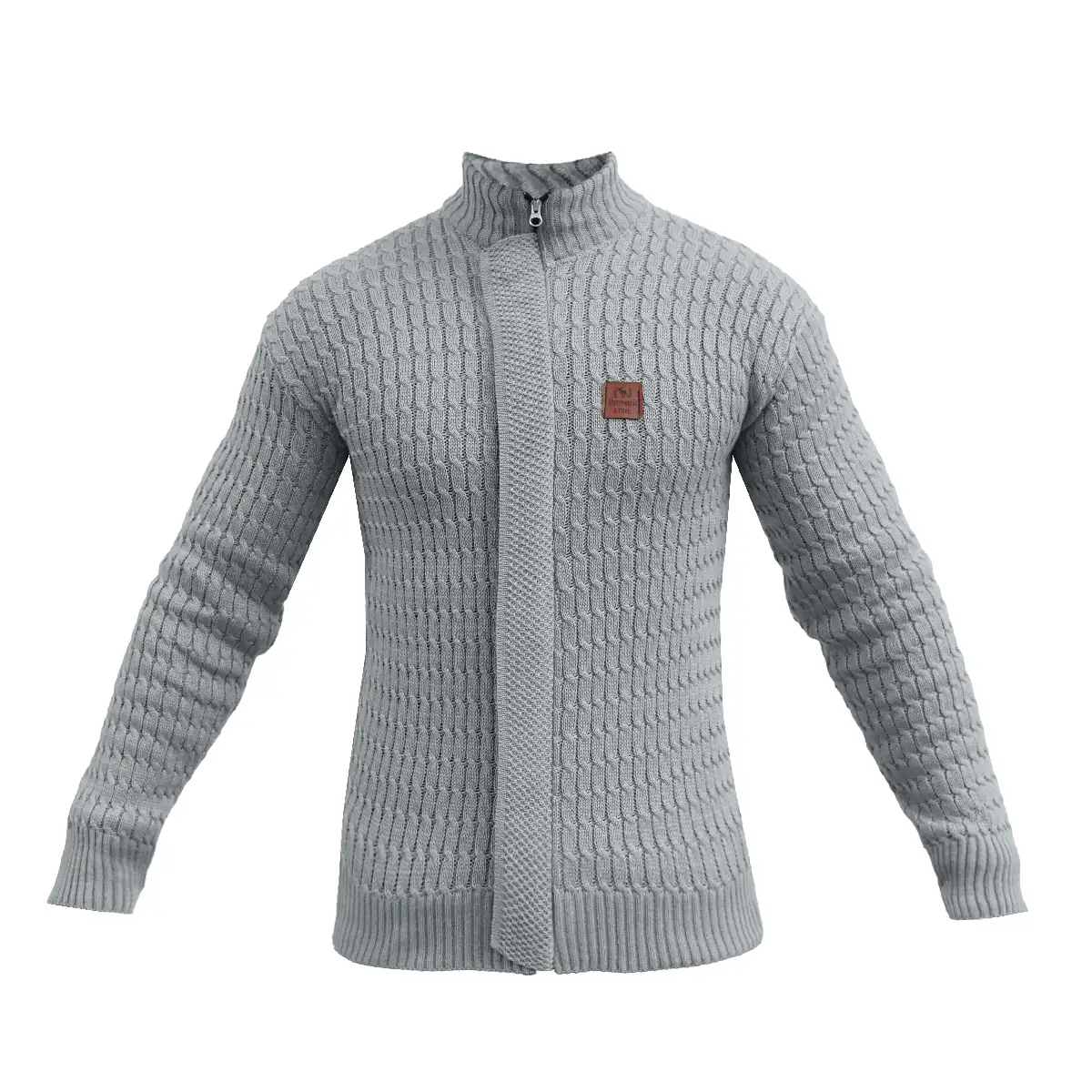 سوئیشرت بافت طوسی مردانه مدل OKSEN