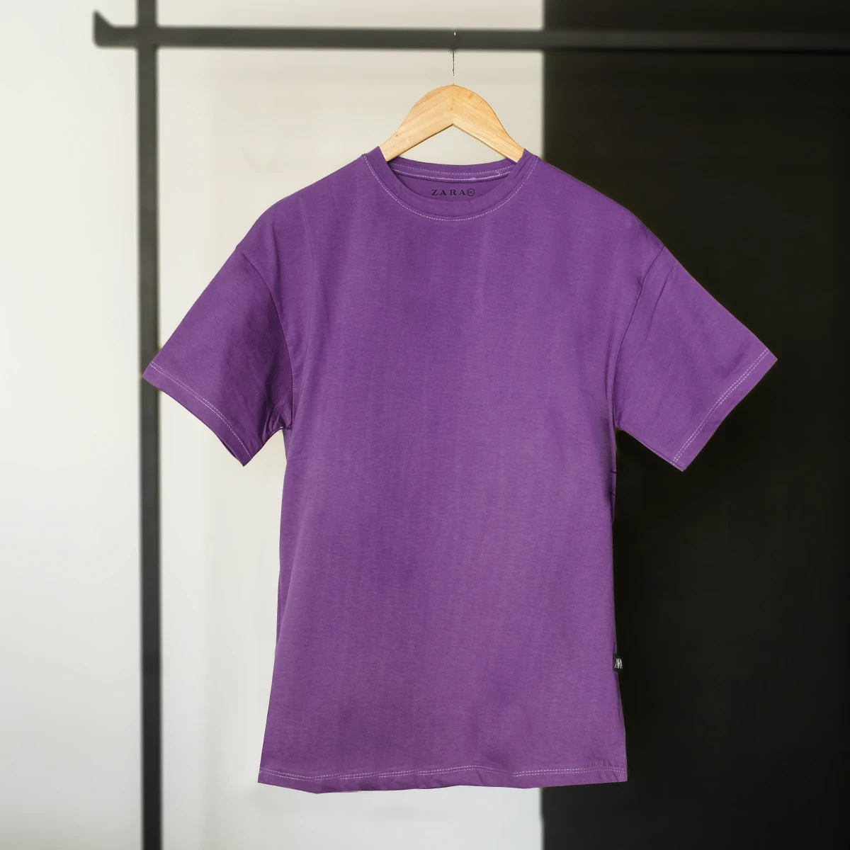 تیشرت ساده بنفش مردانه مدل Vala