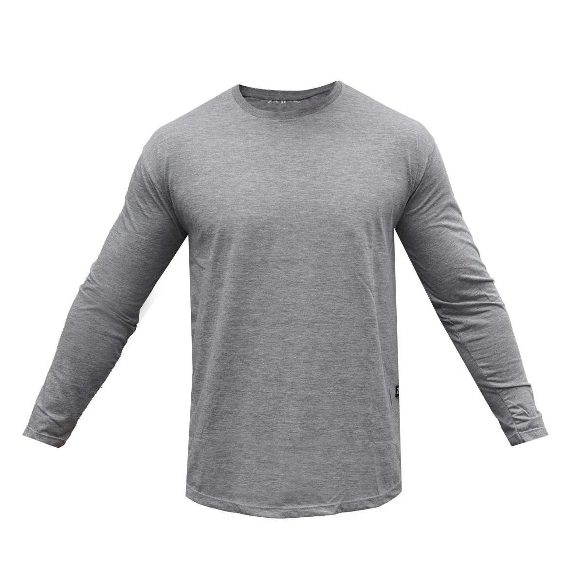 تیشرت آستین بلند طوسی مردانه مدل Vala