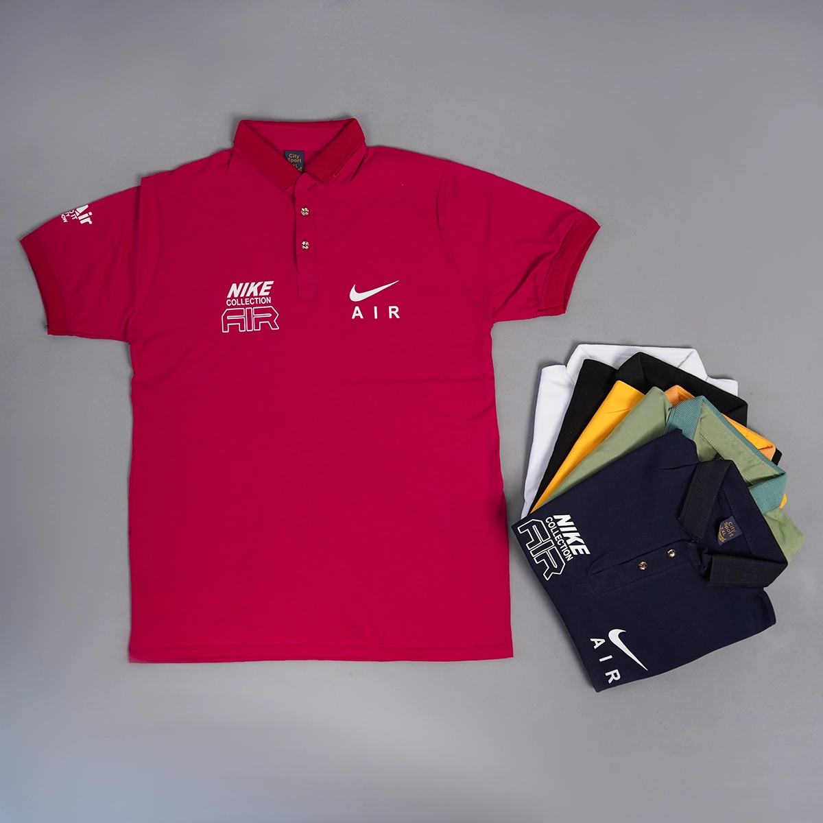 تیشرت مردانه زرشکی مدل nike air collection