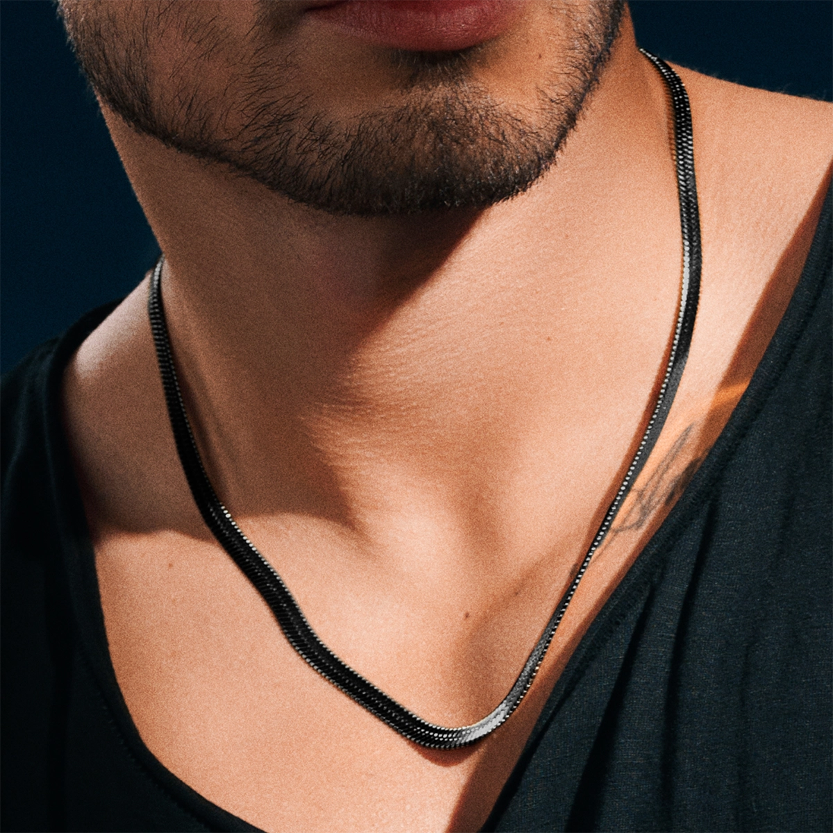 نیم ست مشکی ماری مدل fered