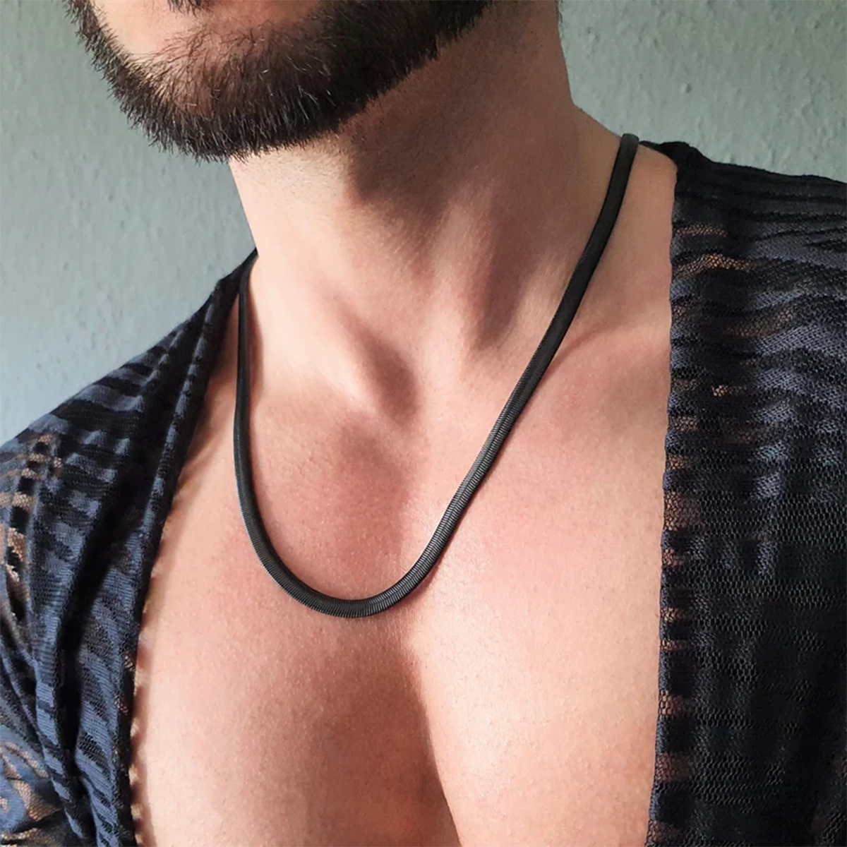 نیم ست مشکی ماری مدل fered