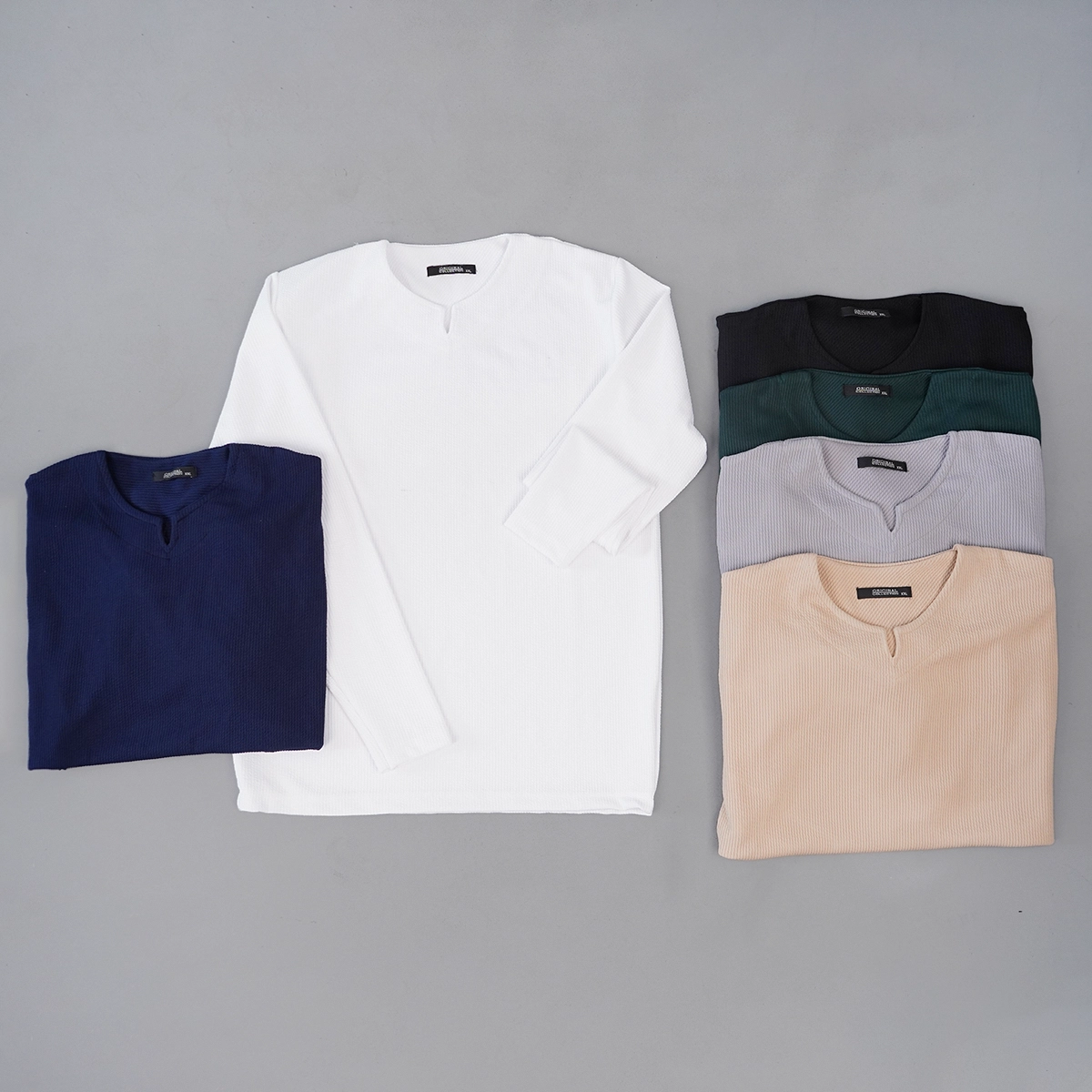 بلوز مردانه مشکی یقه کوبایی مدل Etron