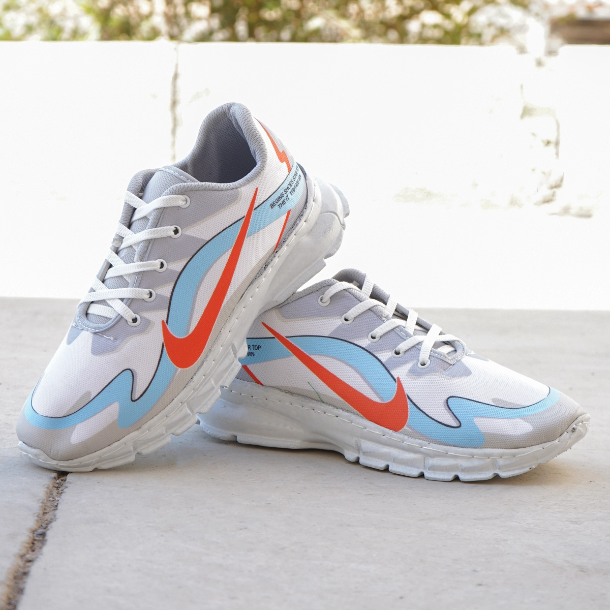 کفش ورزشی مردانه (T) سفید قرمز مدل RAKAN