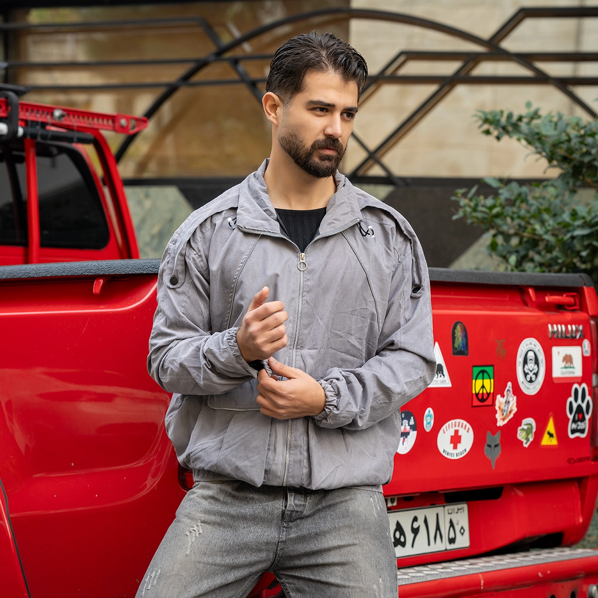 کاپشن میکرو طوسی مردانه مدل Panama