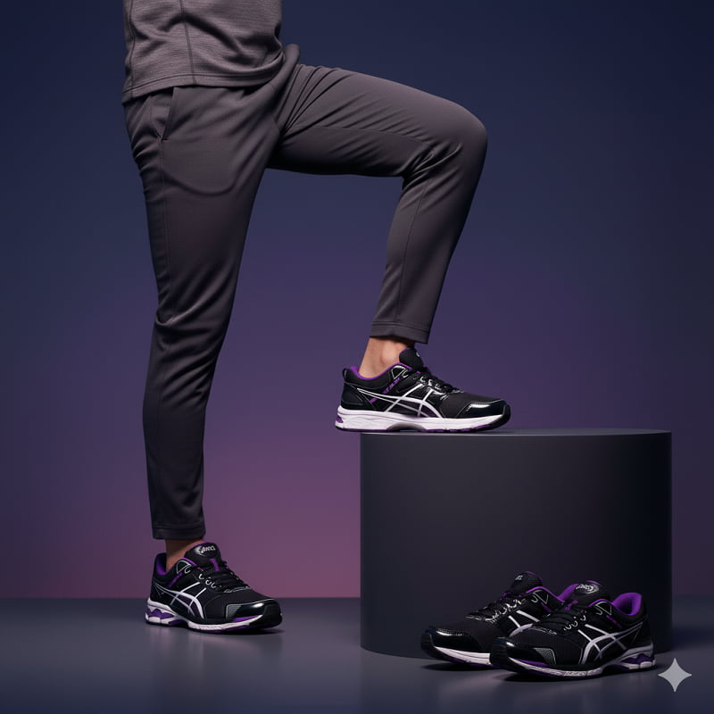 کفش ورزشی مردانه مشکی بنفش مدلRadman