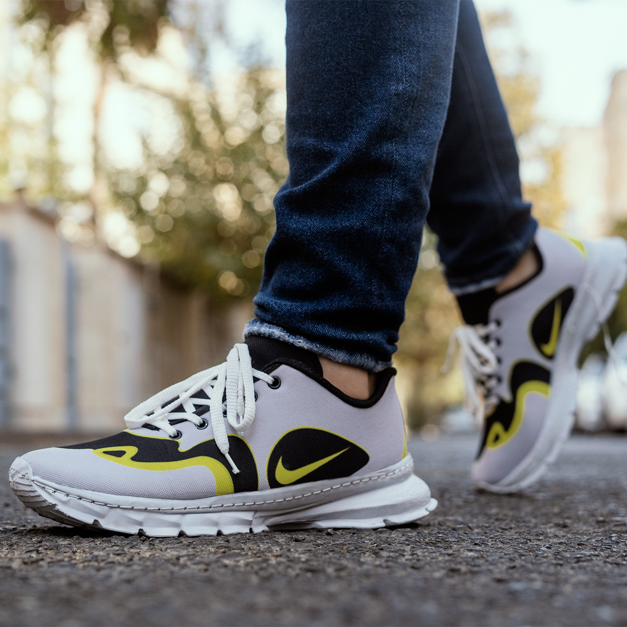 کفش ورزشی سفیدسبز مردانه Nike مدل Bevis