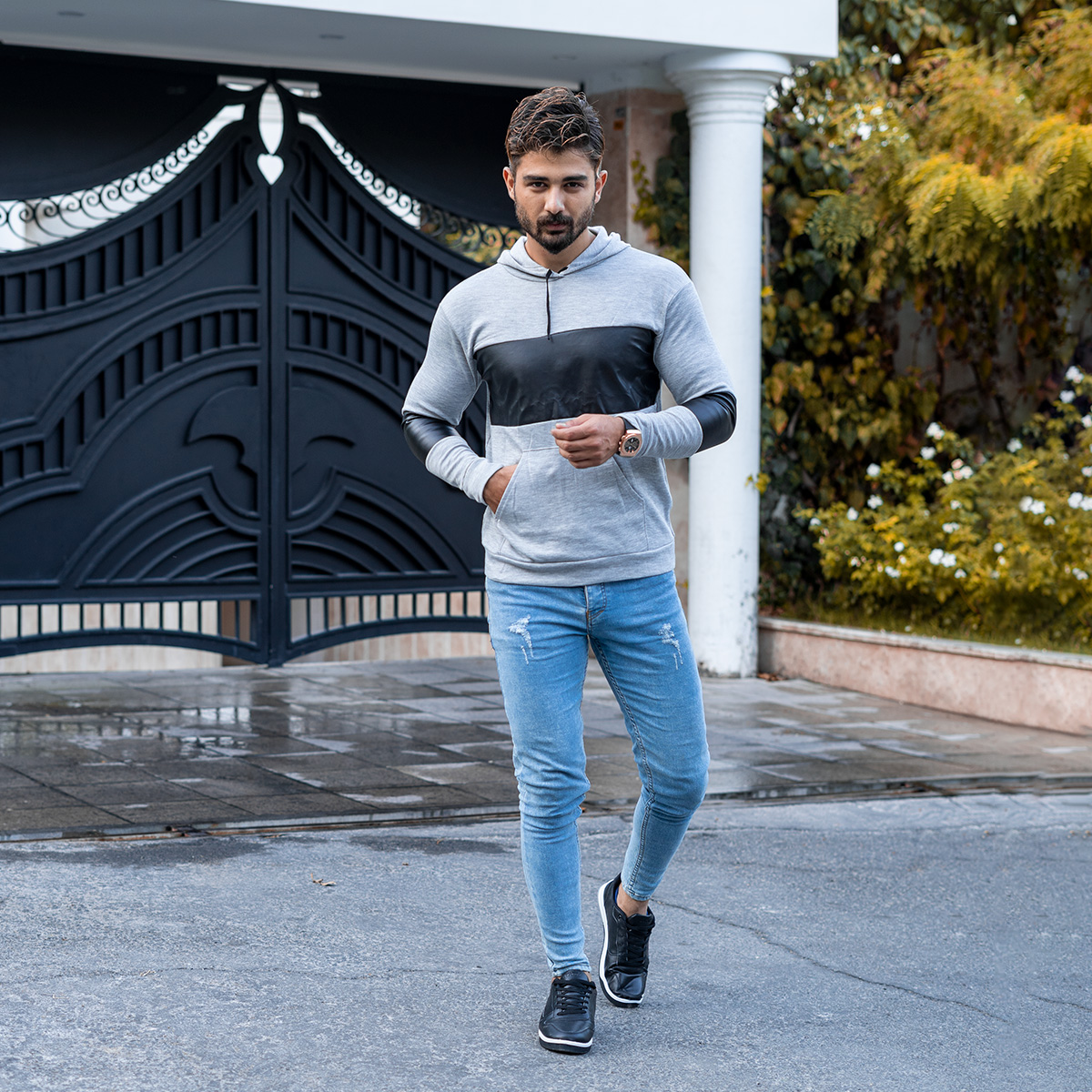 هودی کلاه دار مردانه مدل Aryaman