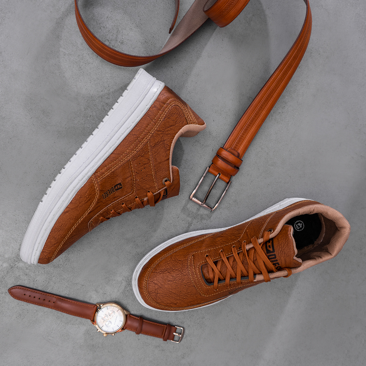 کفش اسپرت Disel مردانه خردلی مدل Geranada-