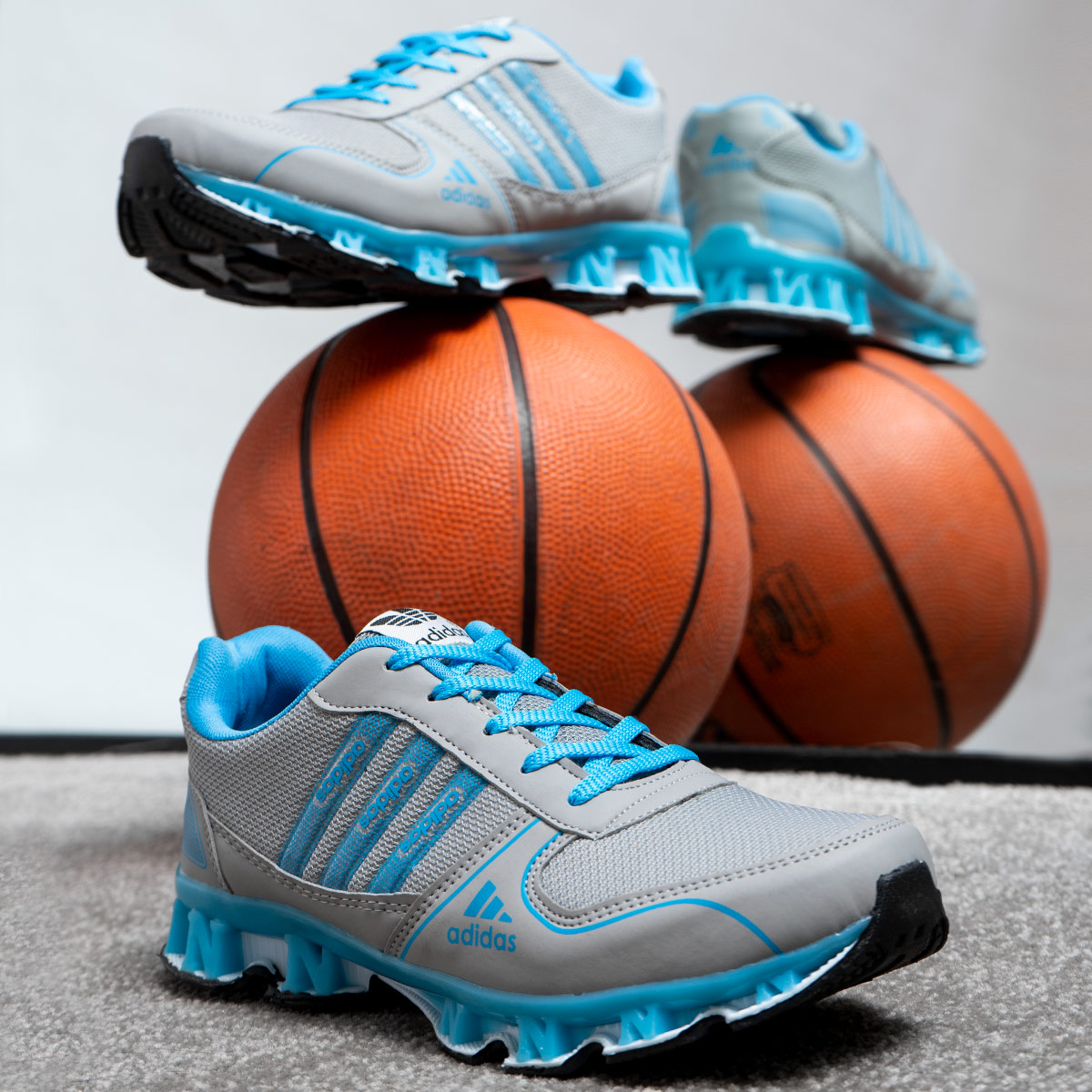 کفش ورزشی Adidas مردانه طوسی آبی مدل Gilva