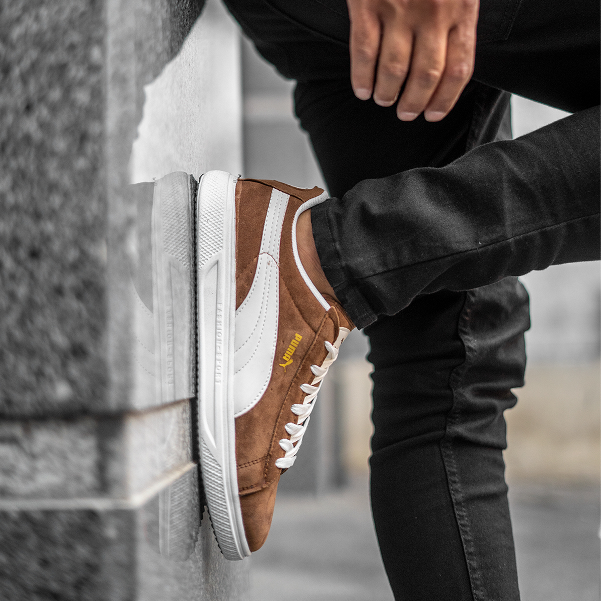 کفش ورزشی Puma مردانه قهوه ای مدلLenin