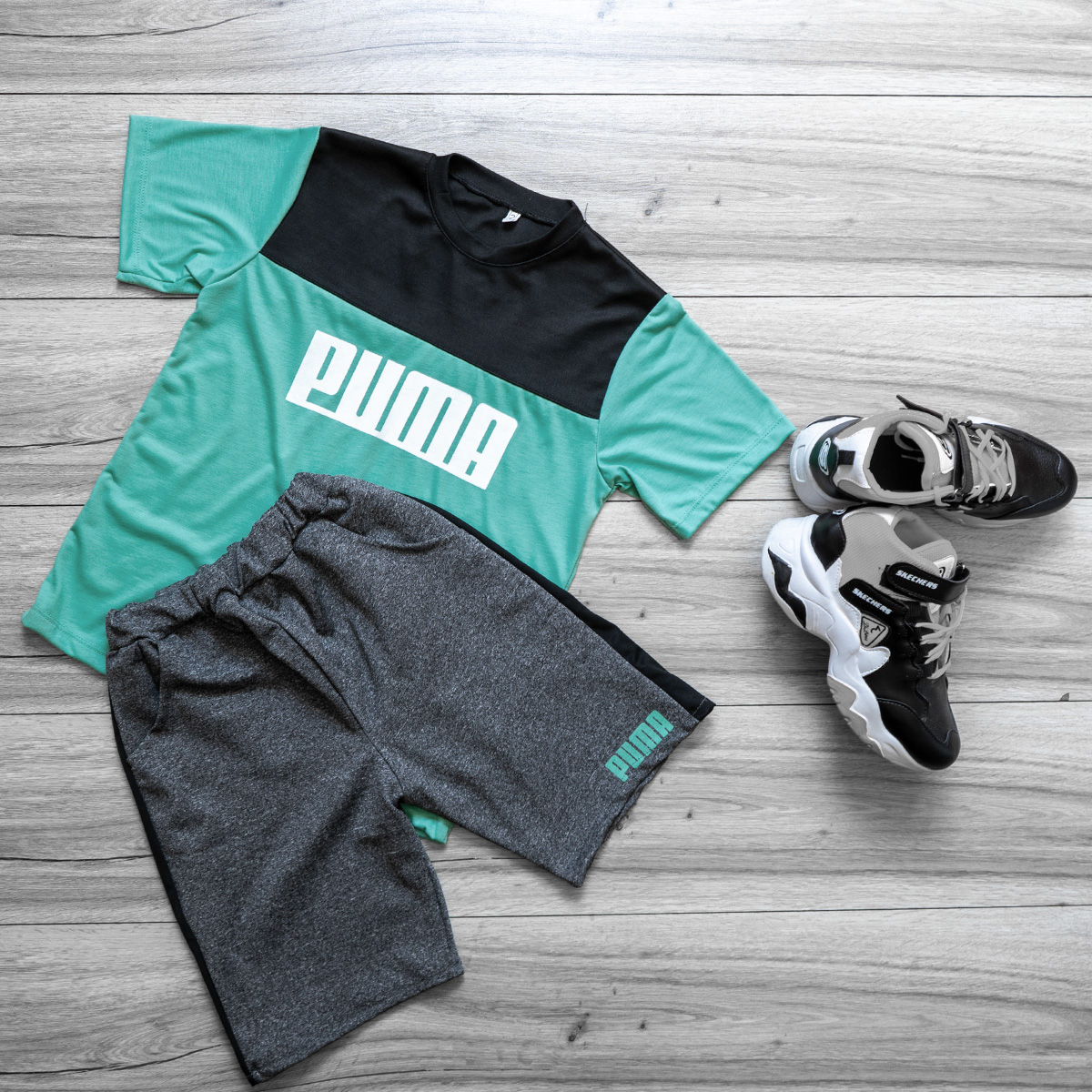 ست تیشرت شلوارک بچه گانه Pumaمدل Z164