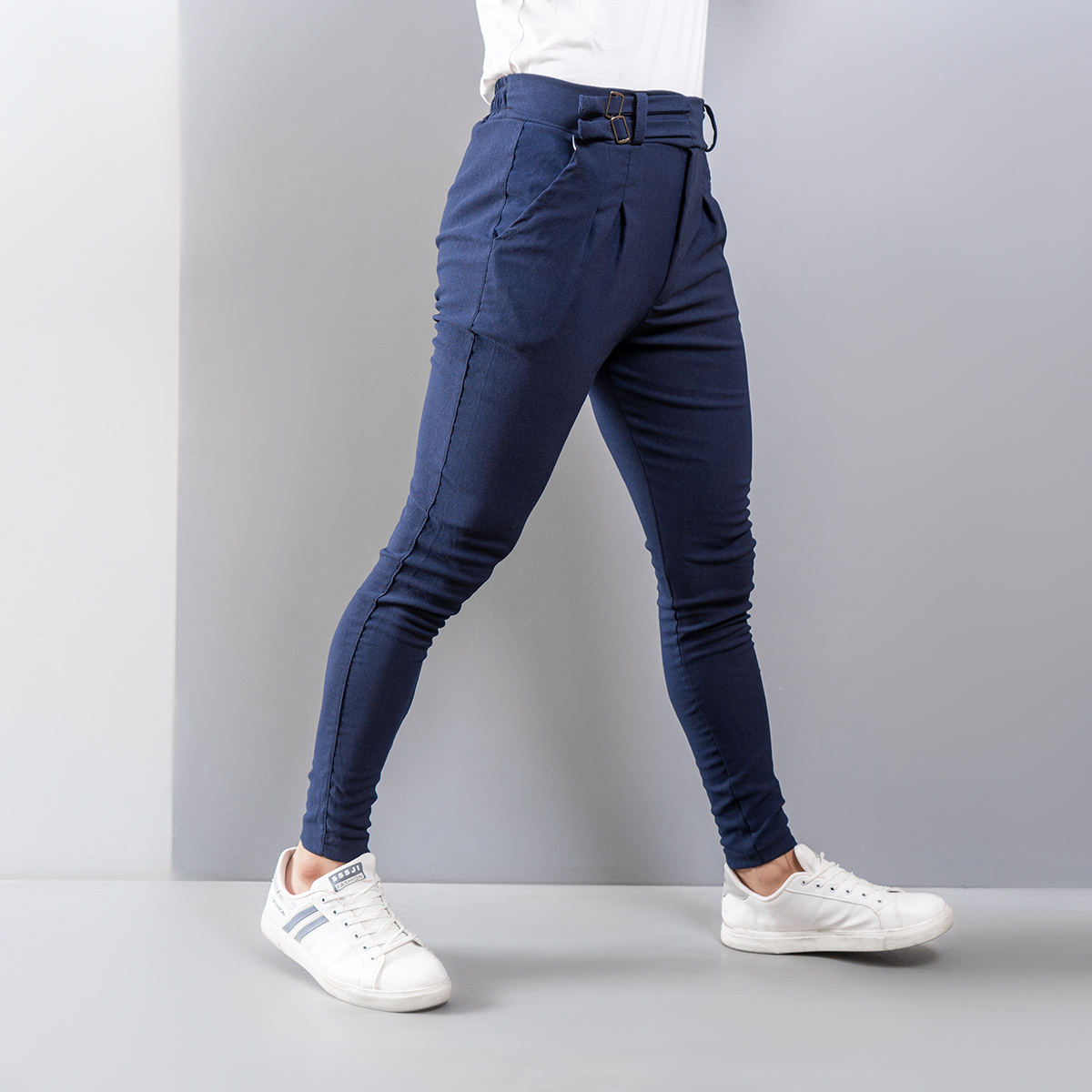 شلوار اسلش دو سکگ سرمه ای مردانه مدل Migel