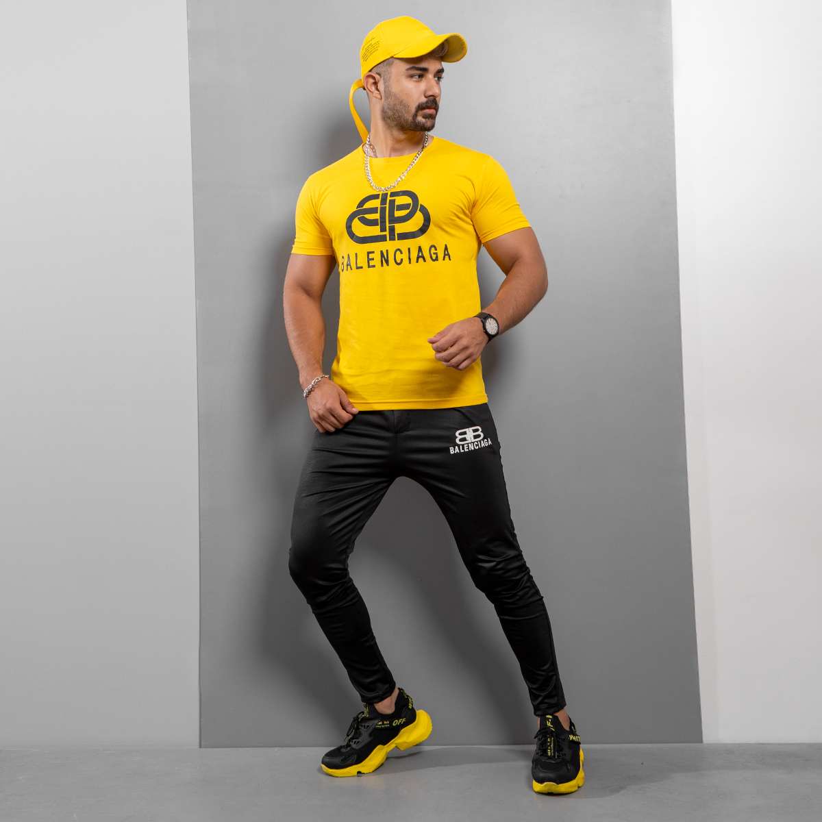 ست تیشرت شلوار Balenciaga مردانه مدل Petino
