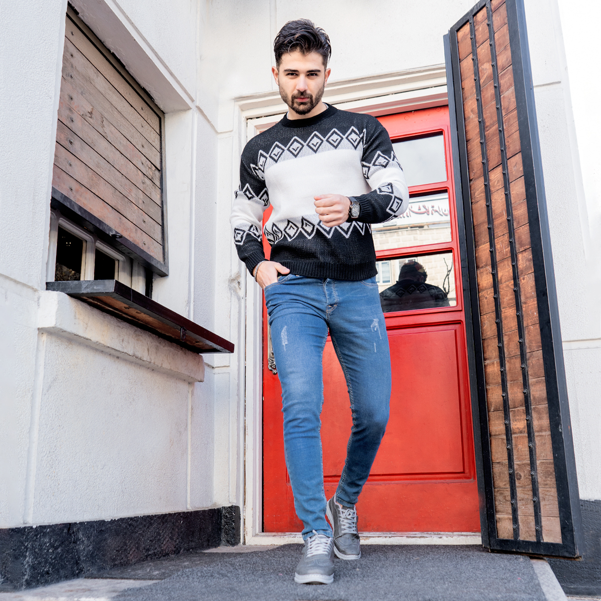 پلیور مردانه مدل Rivon