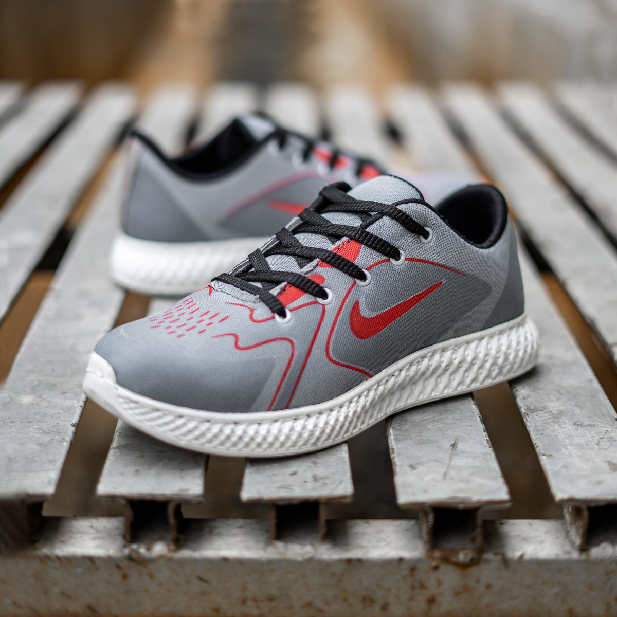 کفش ورزشی طوسی نارنجی مردانه مدل Miden(T)