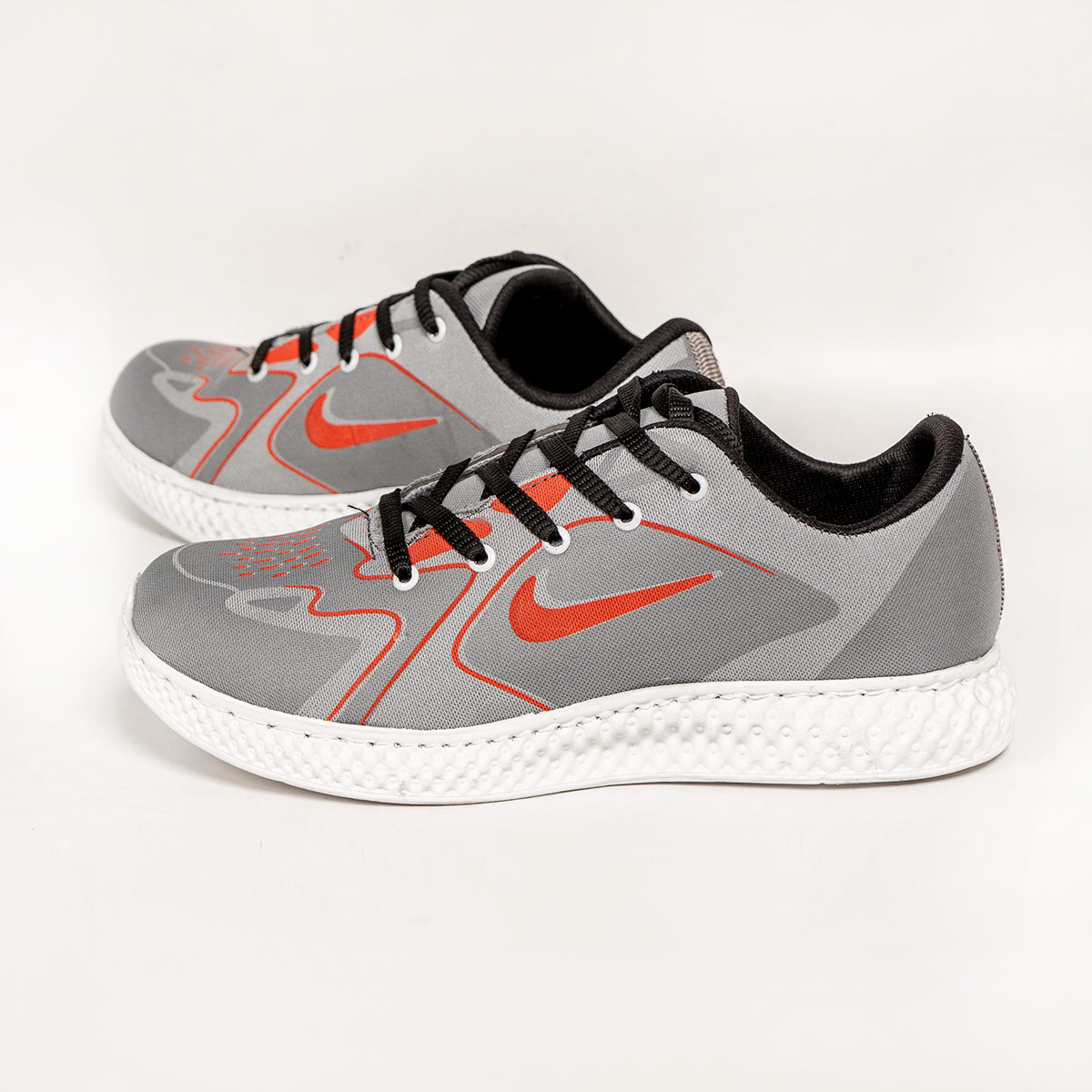 کفش ورزشی طوسی نارنجی مردانه مدل Miden(T)