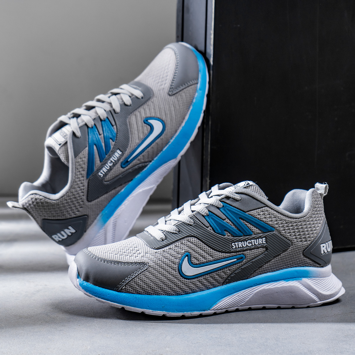 کفش ورزشی Nike Structure مردانه طوسی آبی مدلZomit